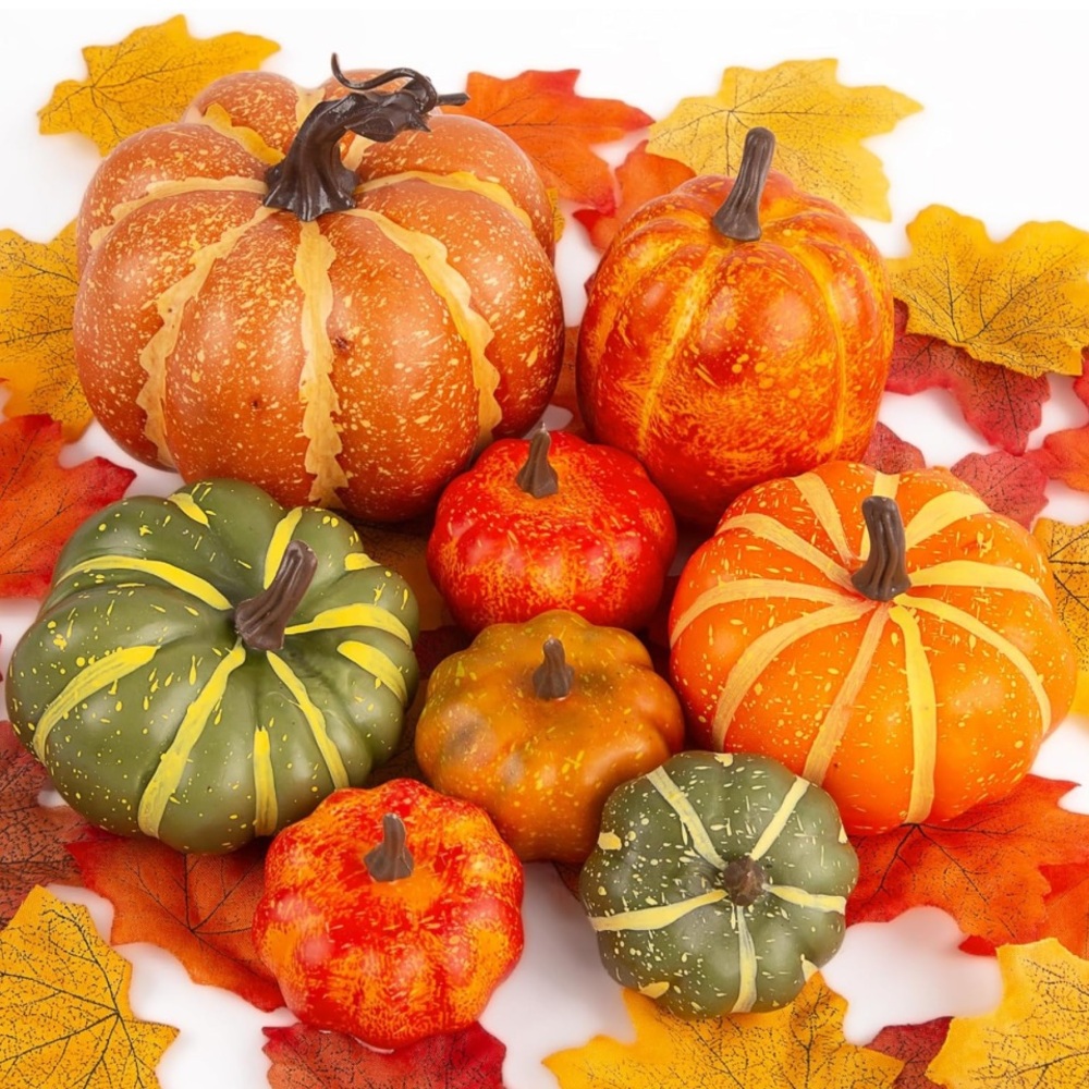 ~Decorative Fall Pumpkins Set of 8~